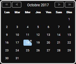 Calendrier des évèvements