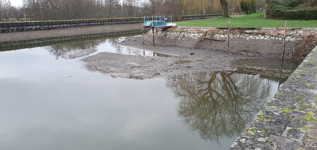 baisse du canal de briennon à 1m40